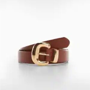 MANGO brown and gold belt